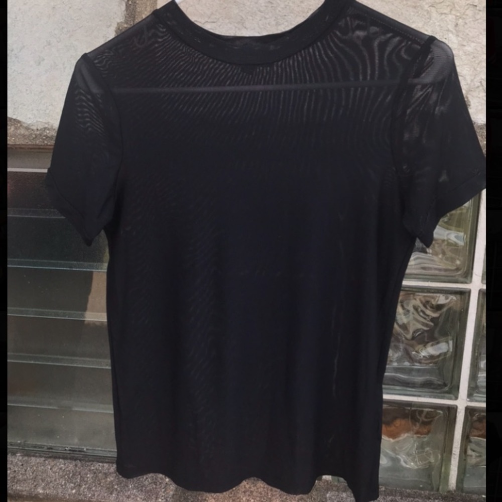 Black mesh T-shirt Size Small
